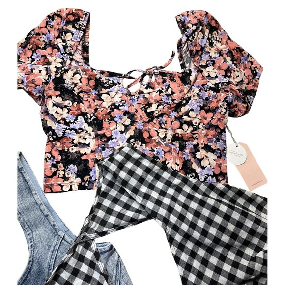 Womens Crop Tops & Vests Set Of 4  Lg/Md - Forever 21 Blashe Sans Souchi‎ NWT Bo - Picture 3 of 13